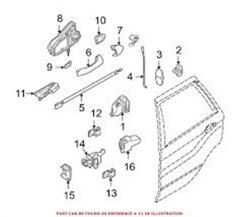 KAPI AÇMA MANDALI ARKA İÇ SOL E53 BMW 51428408625