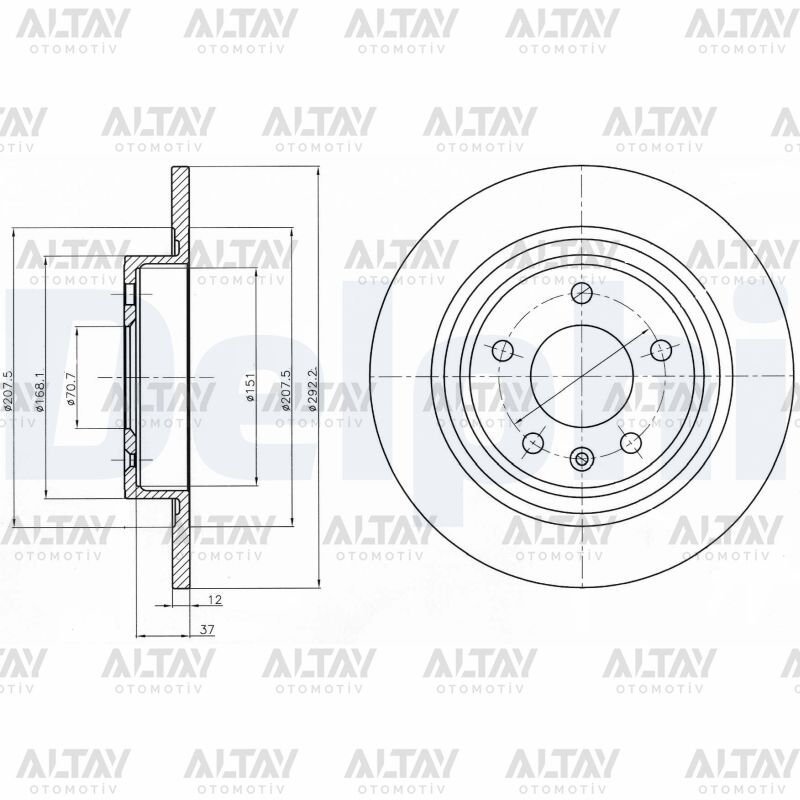 FREN DİSKİ ASTRA J / CRUZE / ZAFIRA C / CASCADA / ARKA DÜZ 292-5 (SET)
