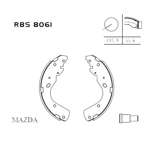 Arka Fren Balata (Pabuc) - B2500 4Wd 96-06 / Ranger 4Wd 96-06 Rbs8061