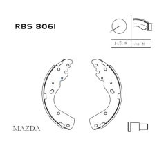 Arka Fren Balata (Pabuc) - B2500 4Wd 96-06 / Ranger 4Wd 96-06 Rbs8061