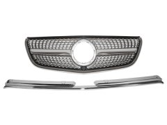 Panjur V-Class 447 Krom/Siyah + Üst Çıta -Diamond- 2015- - 4473133