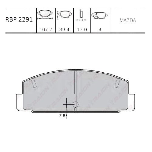 Arka Fren Balata - 626 98-02 / Mazda-6 03- Rbp2291