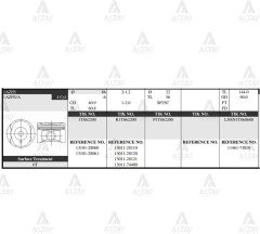 Piston Takım Rav-4 2.0L / Avensıs 01-03 / 86.50Mm / 1Azfse / 0.50