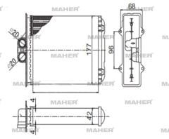 RADYATÖR KALORİFER VECTRA B  95-03 KLIMALI MEKANİK