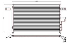 KLIMA RADYATORU ACCENT DIZEL 03-06     615x352x16 97606-25800;