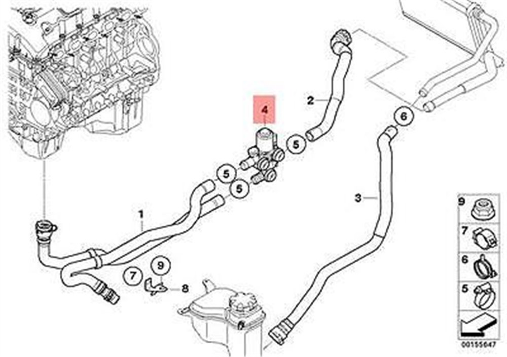 KALORİFER MUSLUĞU BMW E90,E91,E92,E93 64126951815