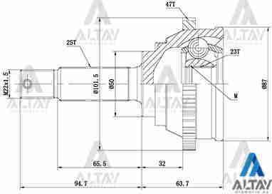 Aks Kafası Dış Elantra 90-95 Sağ / Accent Admıre Dizel / Matrıx / Sonata 88-98 / 2.0 Absli 25X50X23 495002D012