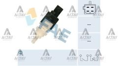 MÜŞÜR FREN PEDAL ALBEA / LINEA / DOBLO / PUNTO / 500 / BRAVO / DUCATO /  BOXER 4 FİŞLİ SİYAH-BEYAZ