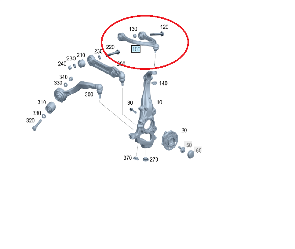 M.BENZ W223 S-CLASS ÖN SOL ÜST U SALINCAK A2233302500