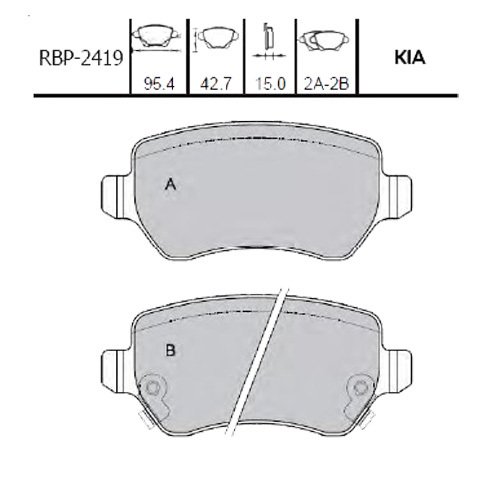 Arka Fren Balata - Ceed 12- / Venga 10- / Pro-Ceed 12- Rbp2419