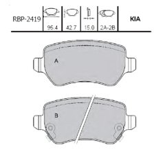 Arka Fren Balata - Ceed 12- / Venga 10- / Pro-Ceed 12- Rbp2419