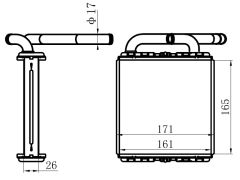 KALORIFER RADYATORU H100     KLIMALI ON     165x165x26 97221-43030