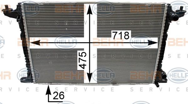 Vw A4 A5 Q7 2.0Tdı 2016- Su Radyatörü 8W0121251Ak 8W0121251Ak 8W0121251L