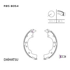 Arka Fren Balata (Pabuc) - Terıos 00- Rbs8054