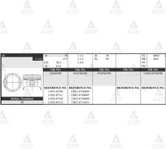 Piston Takım Terıos 1.3L /  97-01 / Charade 1.3L  96-98 / 76.50Mm / 0.50 1310187105