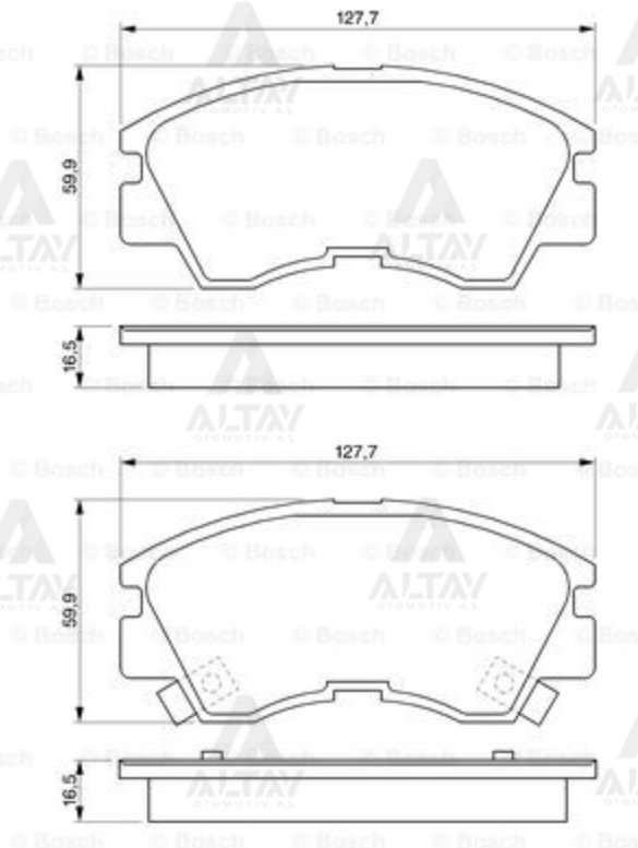 Fren Balata L-300 90-08 / L-200 86-97 / Pajero Ön Mb162522