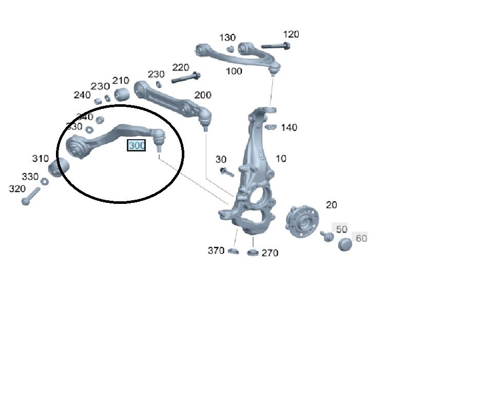 M.BENZ W223 S-CLASS ÖN SAĞ ALT SALINCAK A2233304803