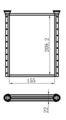 KALORIFER RADYATORU AVENSIS COROLLA 98-02     155x209x22