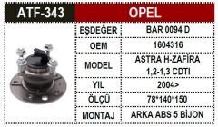 Opel Porya Arka Astra H 5 Bijon  1604316 1604316