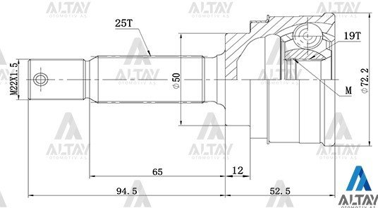 Aks Kafası Dış Sonata 99=> / Absli 27X60X23