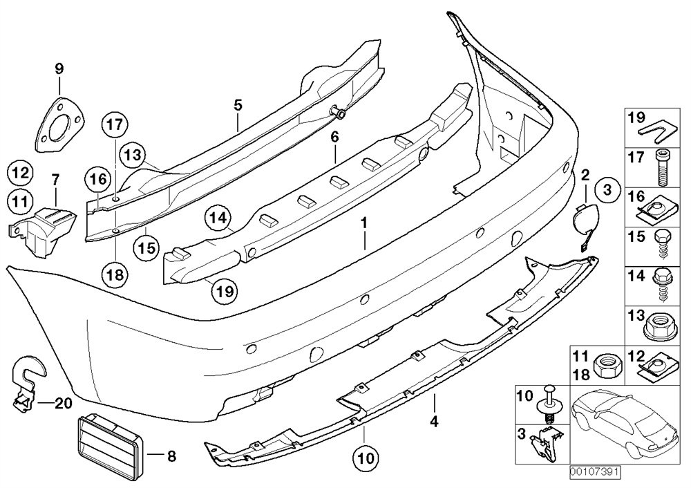 TAMPON İÇ DEMİRİ E46/M3 ARKA BMW 51127894853
