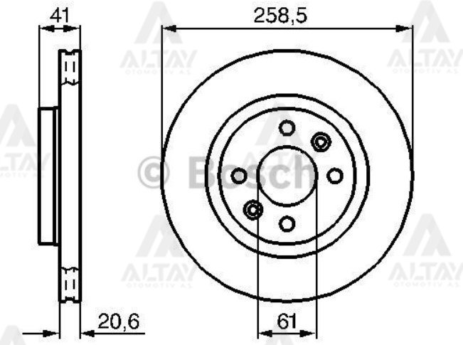 Fren Diski Logan 09=> / Sandero 08=> / Clıo Iı 98=> / Kangoo 98=> / Megane I 98=> / Ön Havalı 259-4 6001548578