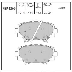 Arka Fren Balata - Mazda-3 2015-> Rbp3306
