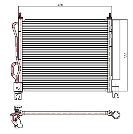 KLIMA RADYATORU PICANTO     390x335x17 97606-07000