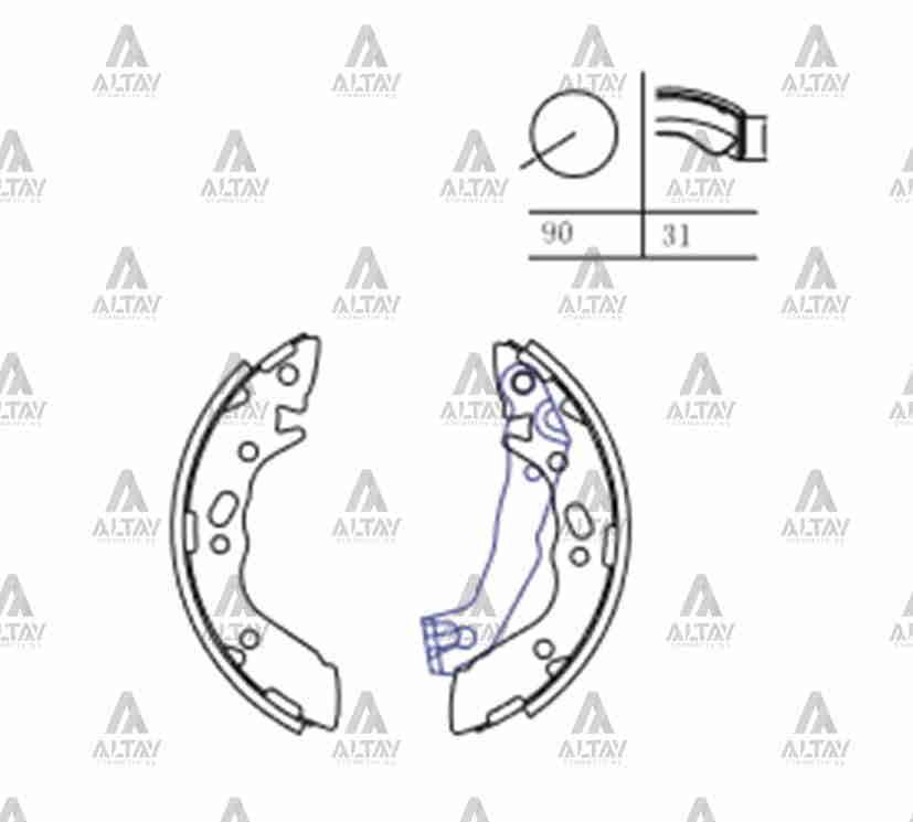 Fren Balata Atos 98-02 / Accent 95-97 Pabuç Arka 5830502A00