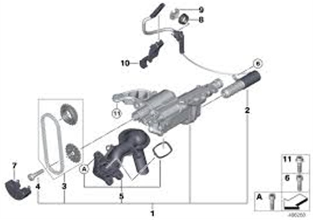 ZİNCİR SET YAĞ POMPASI BMW 11418482629