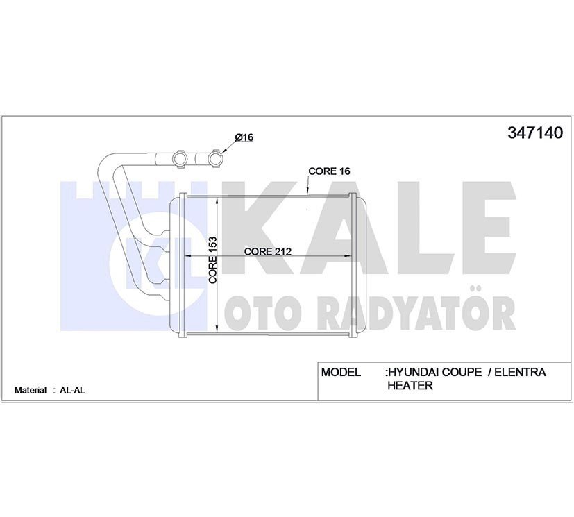 Radyatör Kalorifer Elantra 01-03 Brazıng 971382D000