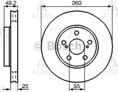 Fren Diski Avensıs 97-02 / Ön Havalı 260-5 4351205030