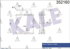 Radyatör Kalorifer H-1 Starex Arka Brazıng 970444A010