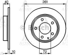 Fren Diski Mazda 626 92-02 / 2.0 Fs Arka Düz 261-5 G0Yn26251A