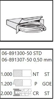 Vw Golf Passat Bfq 81,00Mm 1/1,2/2 Segman 036198151A 06B198151A