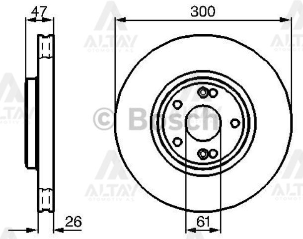 Fren Diski Laguna Iı 01-07 1.6 1.8 2.0 / Ön Havalı 300-5 7701206614