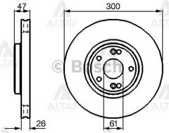 Fren Diski Laguna Iı 01-07 1.6 1.8 2.0 / Ön Havalı 300-5 7701206614