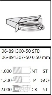 Vw Golf Passat  Bfq 81,51Mm 1/1,2/2 Segman 036198151A 06B198152A