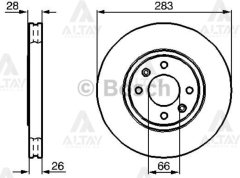 Fren Diski 406 99-04 / 2.0 Ön Havalı 283-4 4246L8