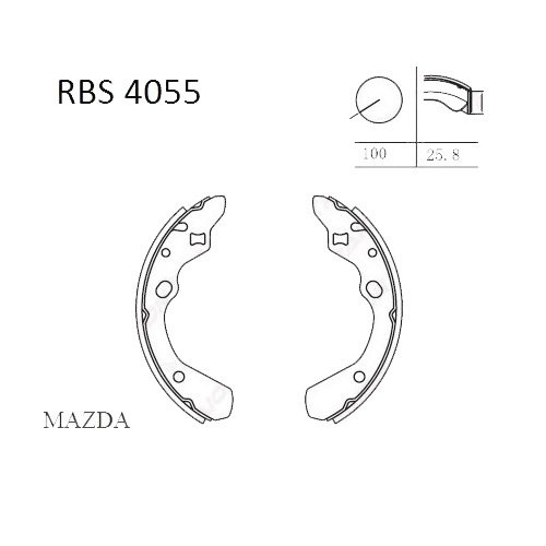 Arka Fren Balata (Pabuc) - 323 90-92 *Ince* Rbs4055