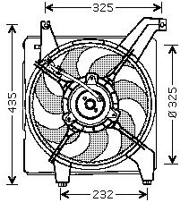 RADYATOR FANI ELANTRA 00=> / S-COUPE 25380-2D000 / 25380-2C000