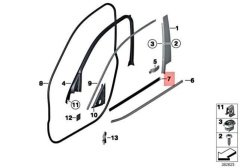 BOŞLUK FİTİLİ F25 SOL ÖN BMW 51337205717