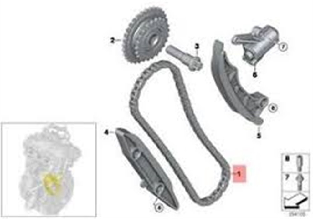 EKSANTRİK ZİNCİR SETİ ALT B38/B48 BMW 13528648731