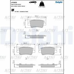 FREN BALATA ELANTRA 21=> DİSK ARKA