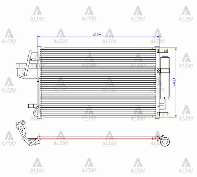 Radyatör Klima Tucson 04-10 / Sportage 05-10 2.0 Dizel - 97606-2E100