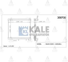 Radyatör Su D-Max 2.4I 3.0 Dıtd 3.5 V6 24V 02=> 475X588X26 (Mt) Brazıng 8973333532
