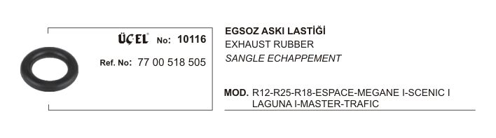 EKSOZ ASKI LASTİĞİ 10116 R12 7700518505
