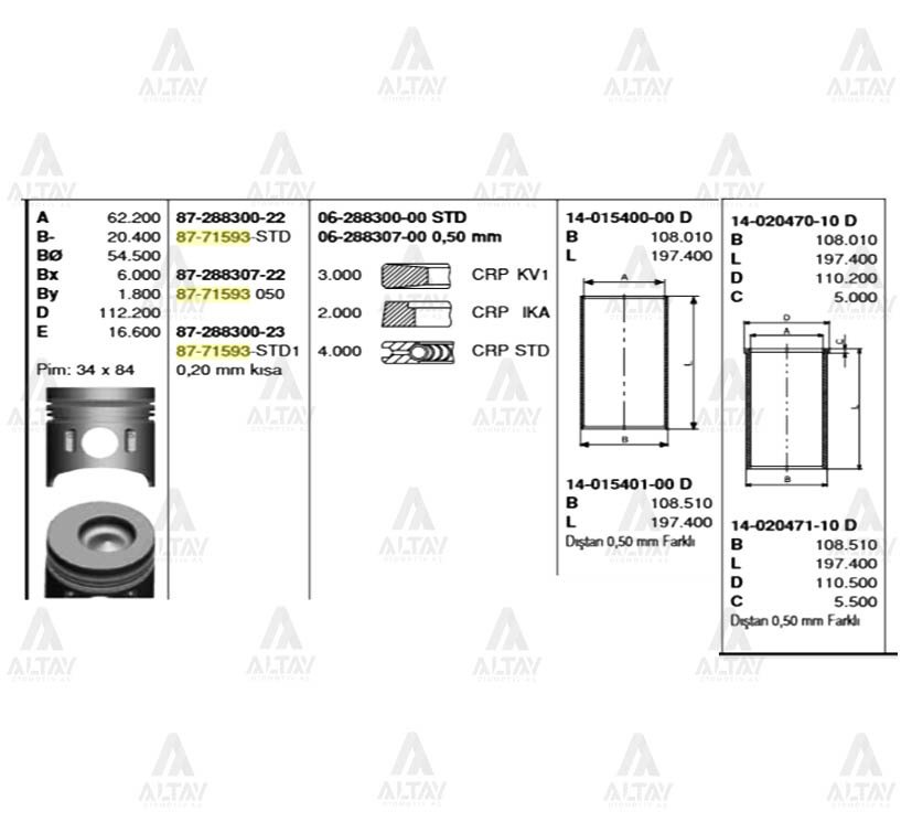 Gömlek Canter 449 / 659 Std 1401540000