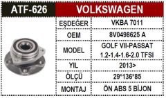 Vw Golf 7 Ön Porya 8V0498625A 8S0498625A 8V0498625A 8V0598625C