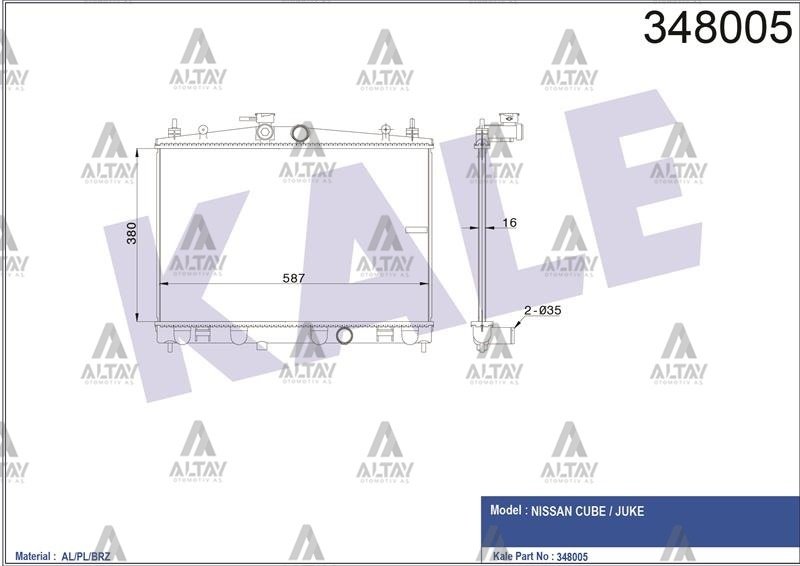 Radyatör Su Juke 10-15 1.6 16V (Mt) Brazıng 214101Fd0A